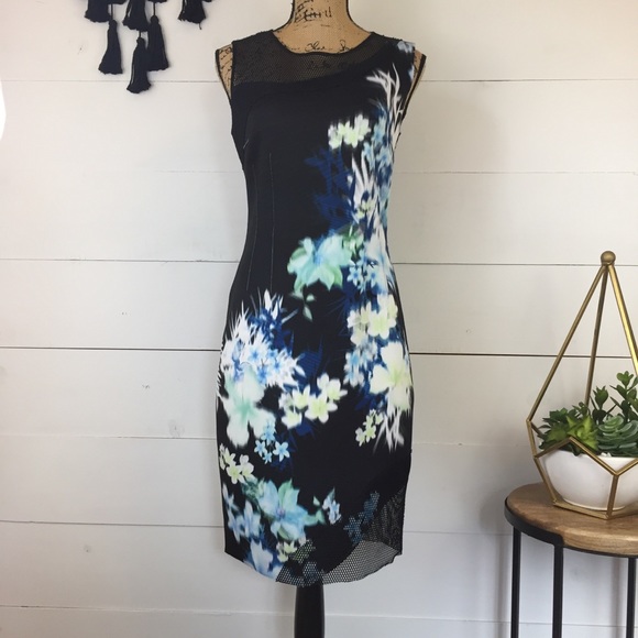 Elie Tahari Emory floral print sheath dress sz 6 - Picture 2 of 8